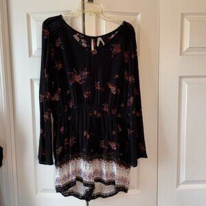 Mudd Long Sleeve Flower Romper